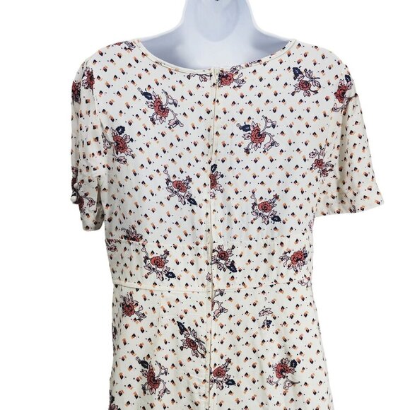 ModCloth Women's The Keyhole‎ Story A-Line Dress White Size 6 - Picture 8 of 13